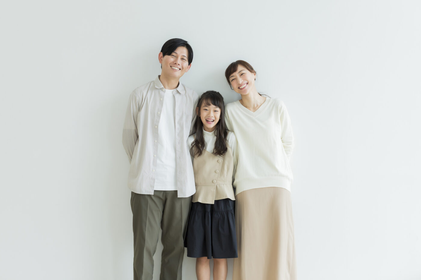 家族3人の写真