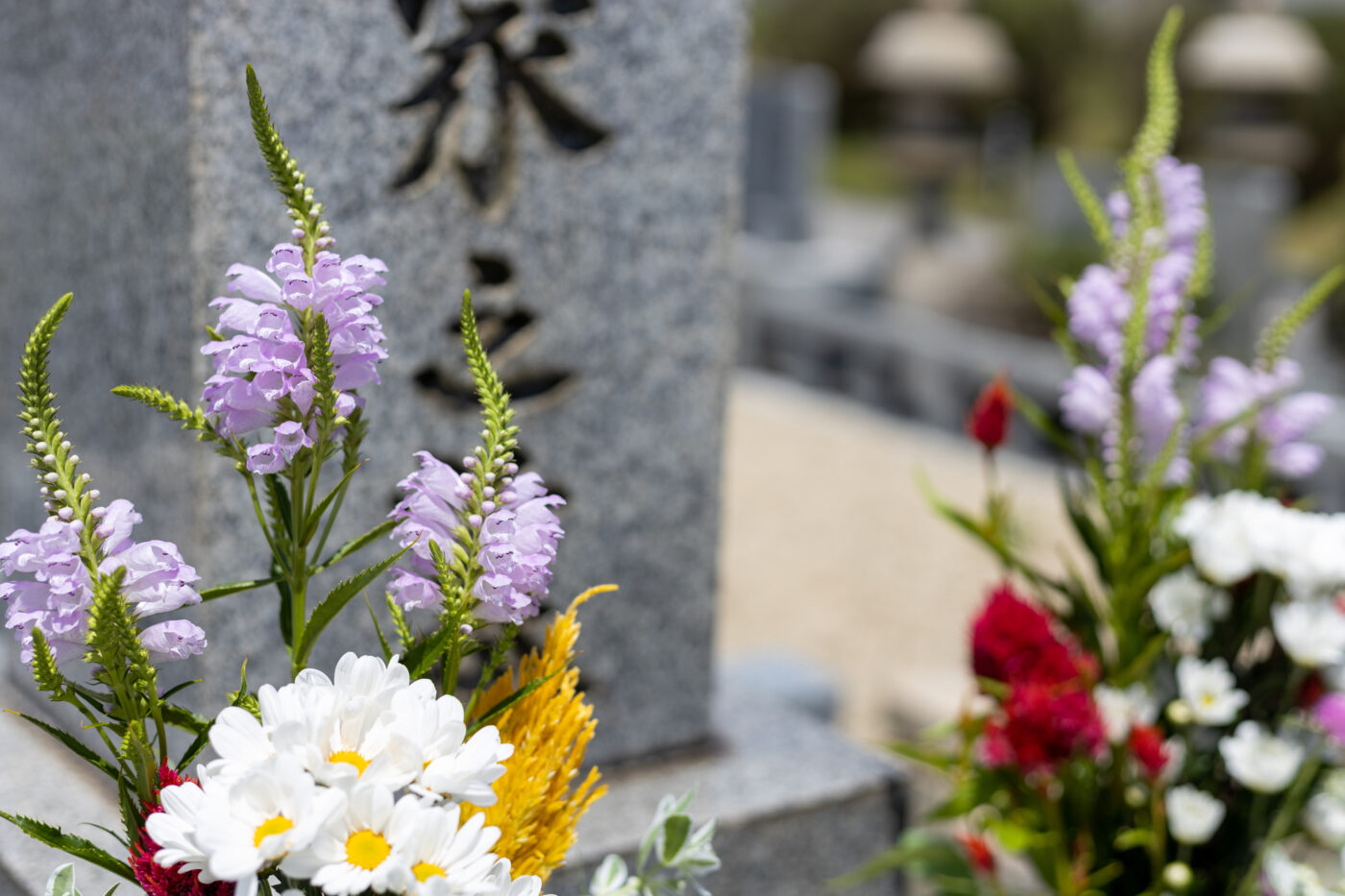 お墓に供えられたお花